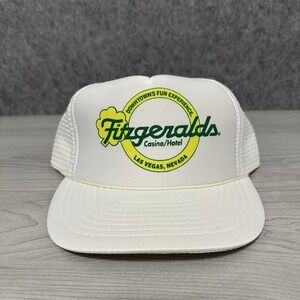 Vintage Fitzgeralds Casino Hotel Las Vegas Trucker Hat Mesh Snapback Cap 80s 90s
